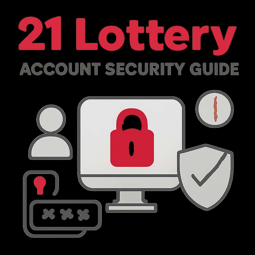 Diagram illustrating account security measures for 21 Lottery users.
