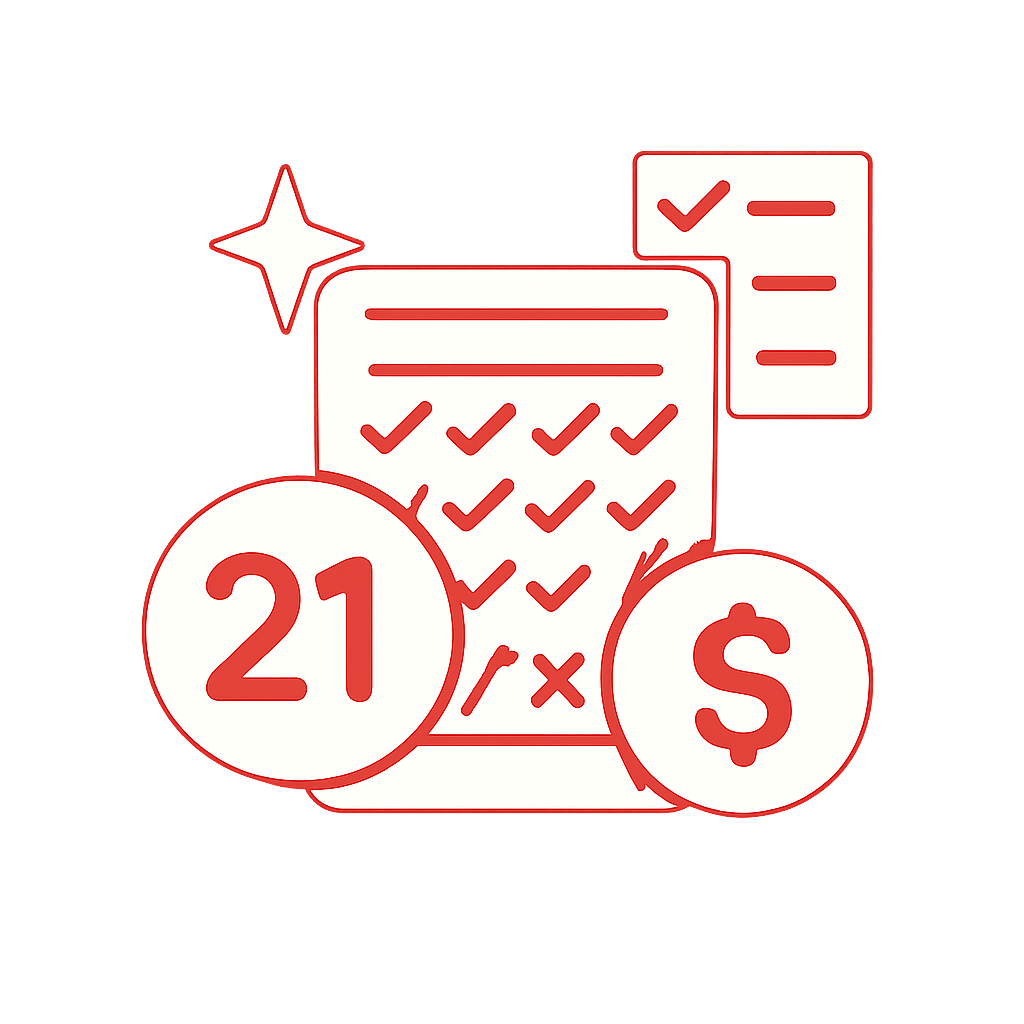 Icon representing the 21 Lottery Account Security Guide, focusing on security themes.