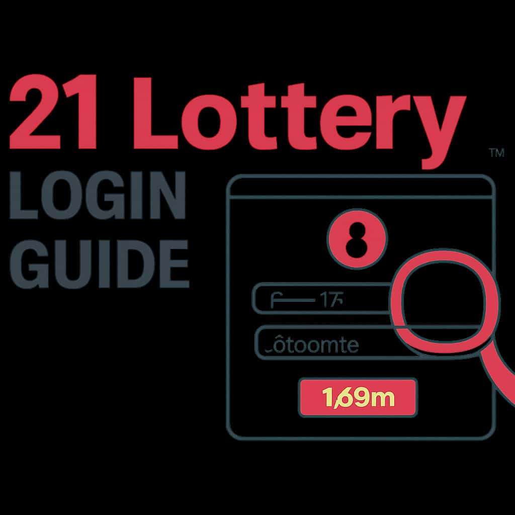 Illustration of the 21 Lottery login process.