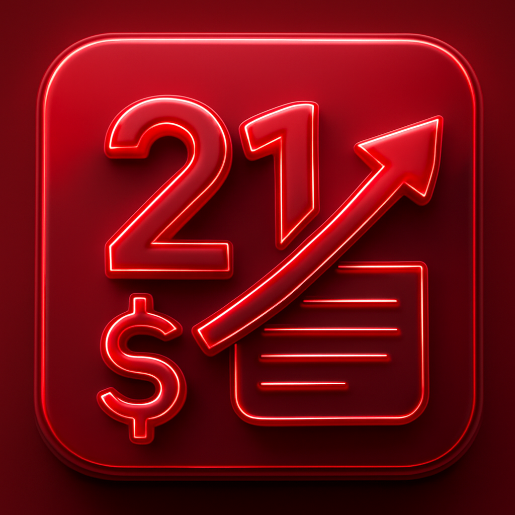 An icon representing 21 Lottery Guides, showcasing essential information.