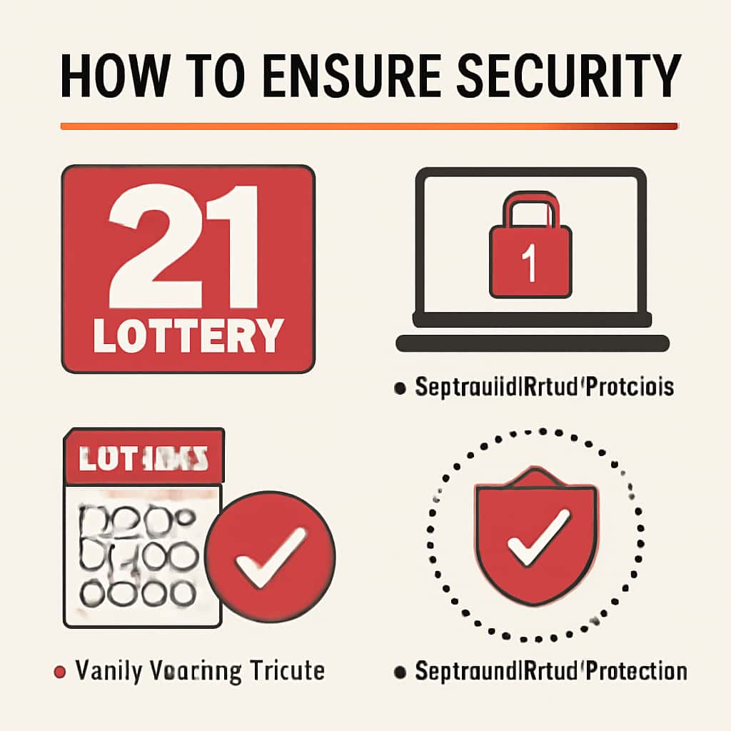 Illustration depicting key security measures for 21 Lottery.