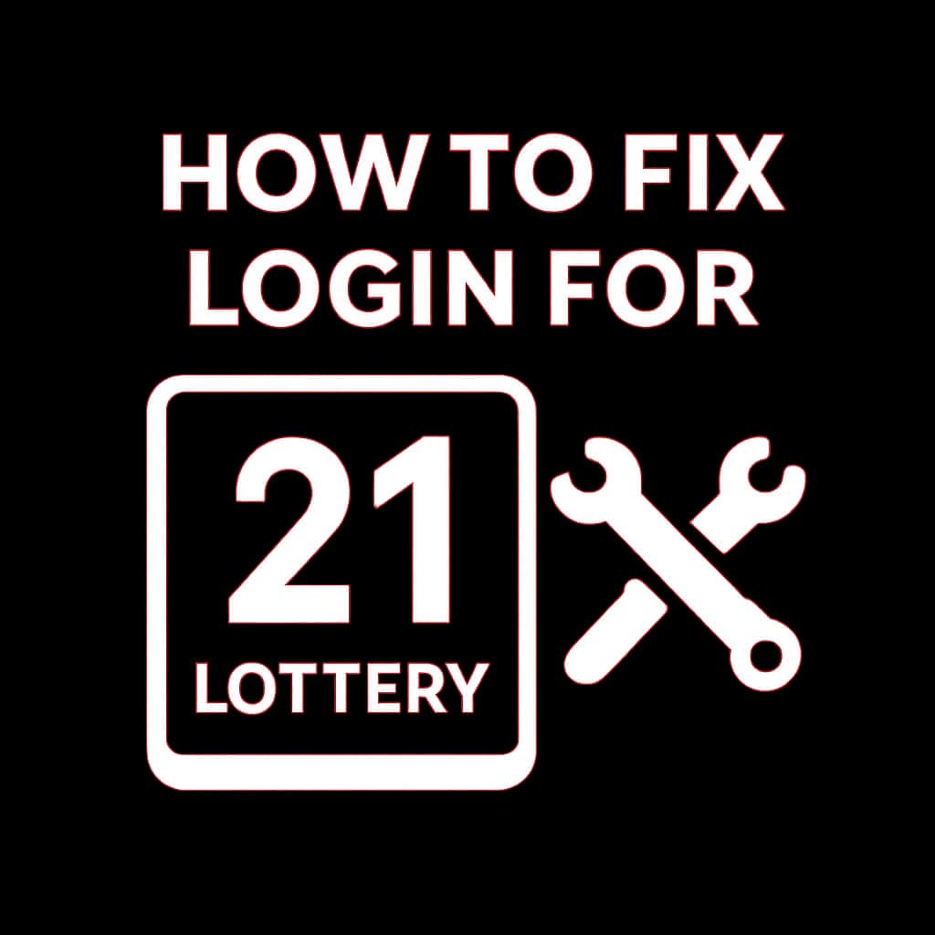 A professional badge representing support for 21 Lottery login.