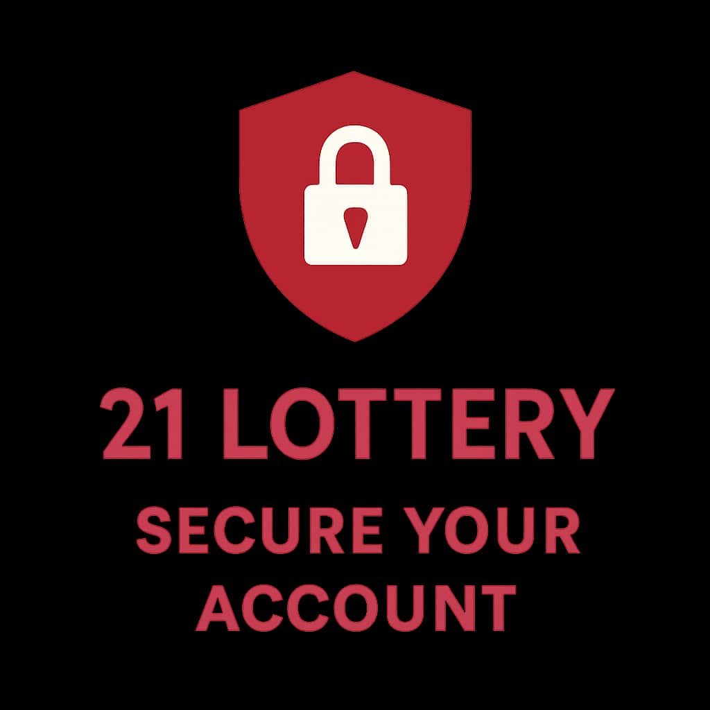 A professional badge symbolizing account security for 21 Lottery.
