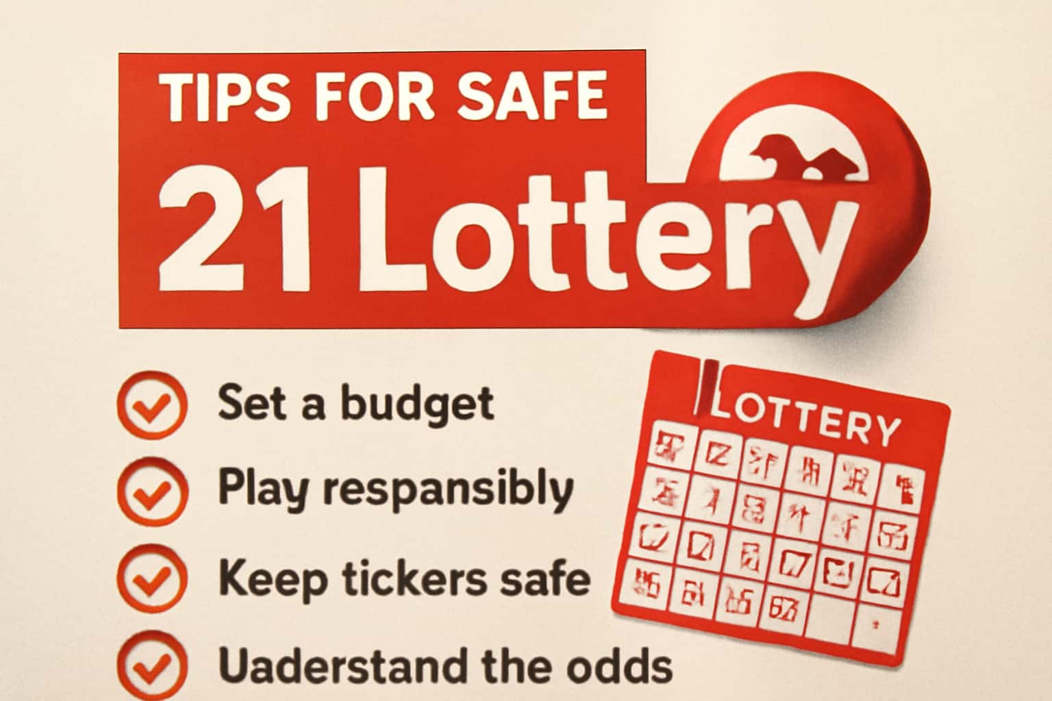Informational scene representing safe gaming practices for the 21 Lottery platform.
