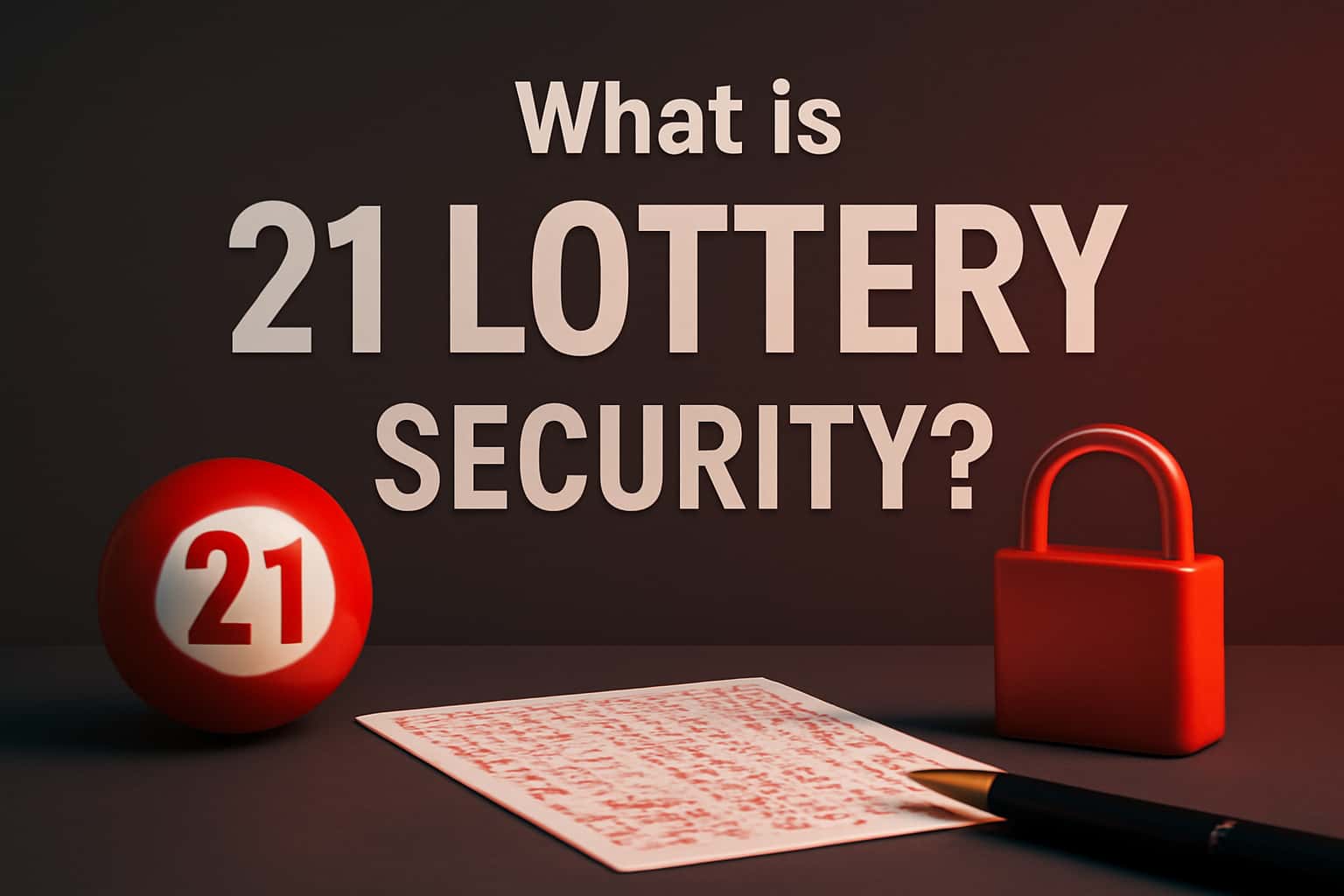 Visual representation of 21 Lottery Security, showcasing various security features.